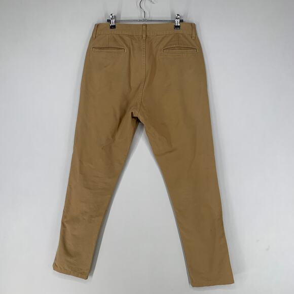 Taylor Stitch Pant Mens 32 Brown 100% Cotton Canvas Chino Straight Leg Office 31 - Picture 7 of 10